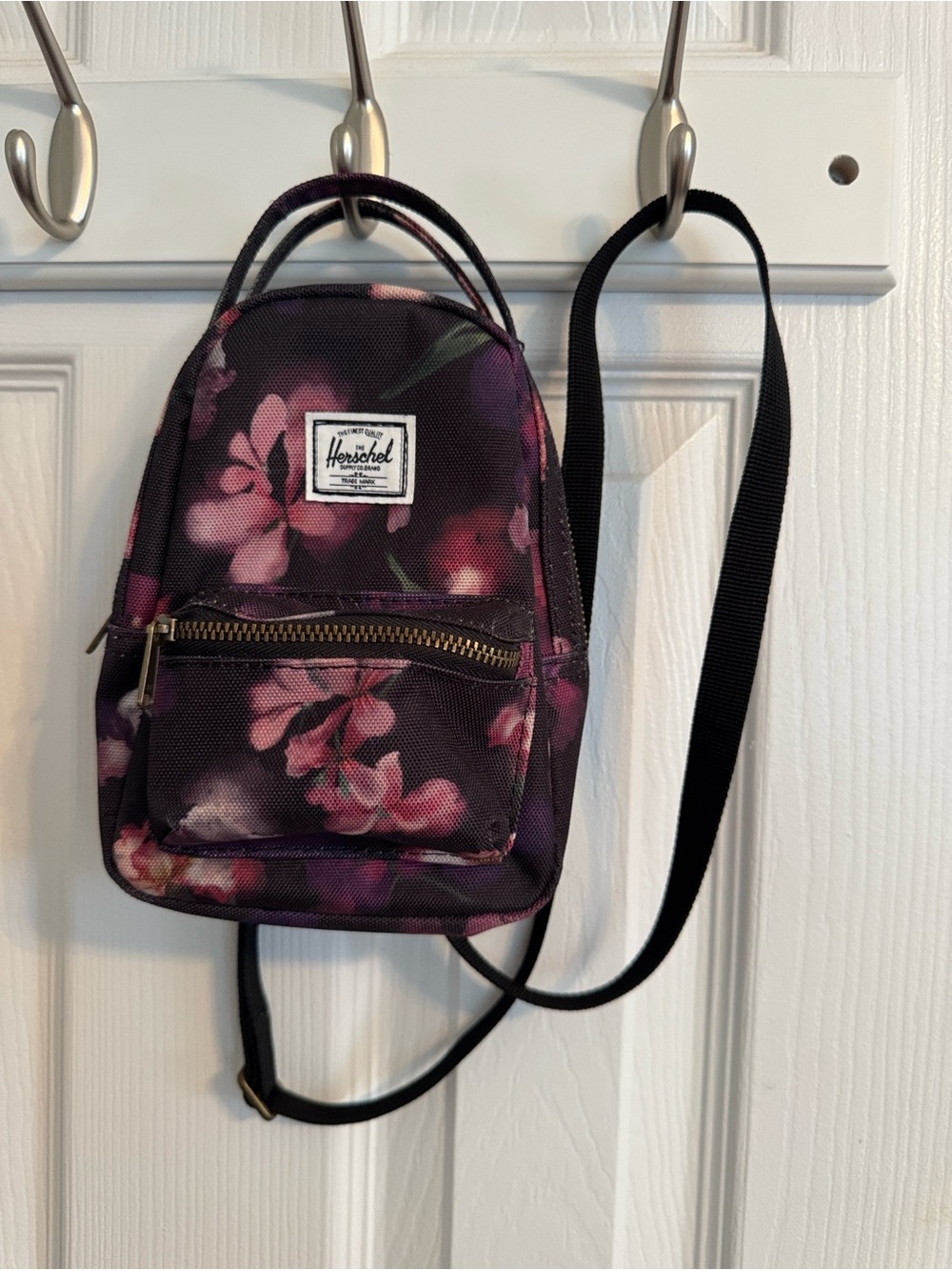 Herschel Supply Company Mini Floral Crossbody Bag - Purple & Pink